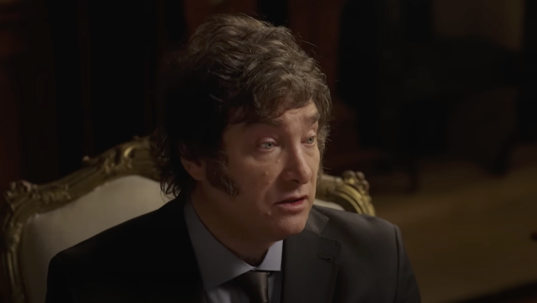 portrait of Javier Milei, President of Argentina