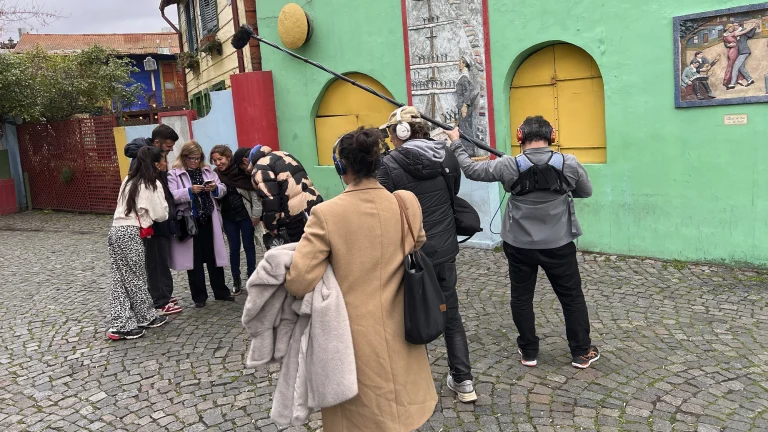 Behind the scenes at caminito of the crew