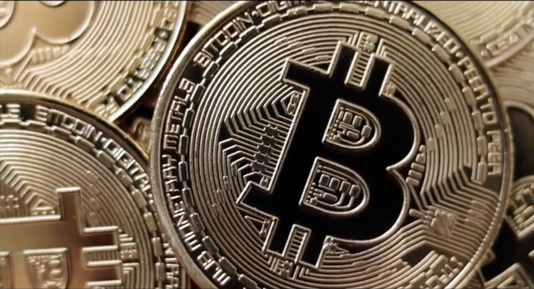 picture of a coin of bitcoin